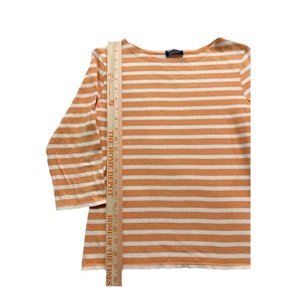 Saint James Shirt Women’s Breton Peach Cream Stripe 3/4 Sleeve - Picture 2 of 8